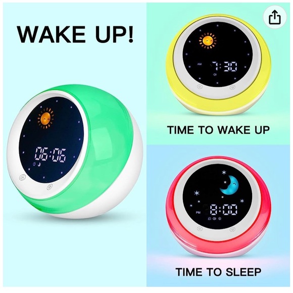 Color Changing Day/Night Clock for Children with Sounds - Picture 2 of 6